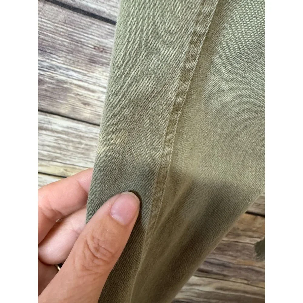 We The Free Raw High-Rise Jegging‎ Army Green size 25 Free People